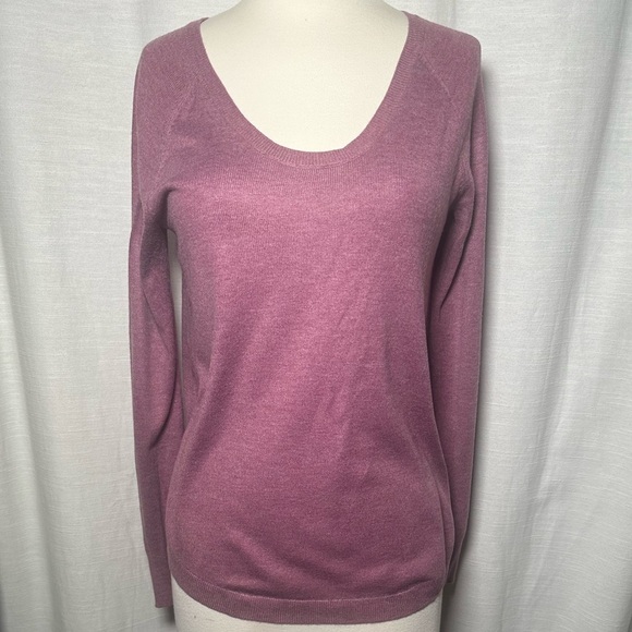 LOFT Long-Sleeve Plum Light-Weight Sweater - Picture 8 of 8